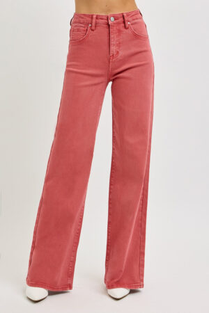 Charlesies High Rise Tummy Control Wide Leg Jeans